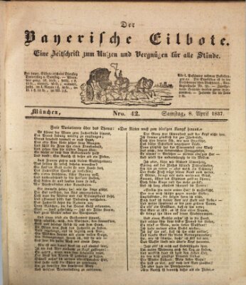 Baierscher Eilbote (Münchener Bote für Stadt und Land) Samstag 8. April 1837