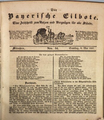 Baierscher Eilbote (Münchener Bote für Stadt und Land) Samstag 6. Mai 1837