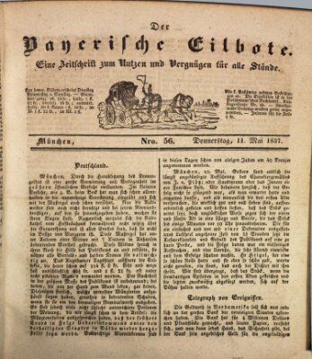 Baierscher Eilbote (Münchener Bote für Stadt und Land) Donnerstag 11. Mai 1837