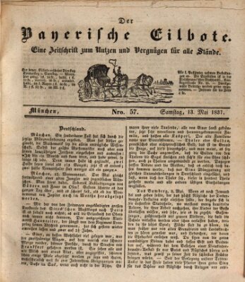 Baierscher Eilbote (Münchener Bote für Stadt und Land) Samstag 13. Mai 1837