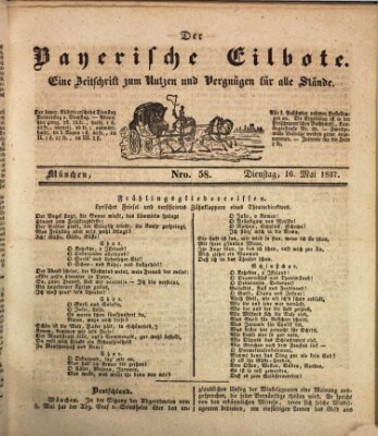 Baierscher Eilbote (Münchener Bote für Stadt und Land) Dienstag 16. Mai 1837