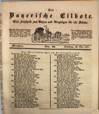 Baierscher Eilbote (Münchener Bote für Stadt und Land) Samstag 20. Mai 1837