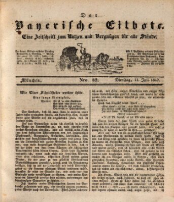 Baierscher Eilbote (Münchener Bote für Stadt und Land) Dienstag 11. Juli 1837