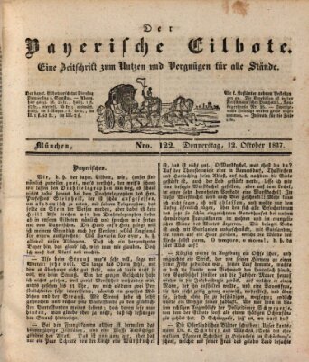 Baierscher Eilbote (Münchener Bote für Stadt und Land) Donnerstag 12. Oktober 1837