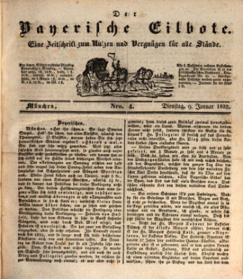 Baierscher Eilbote (Münchener Bote für Stadt und Land) Dienstag 9. Januar 1838