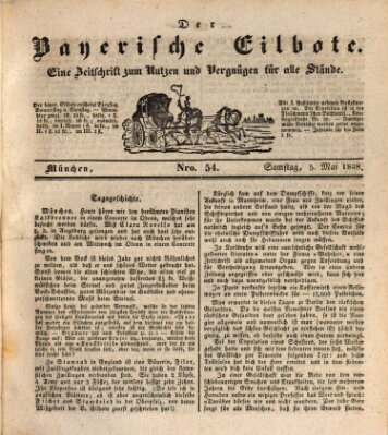 Baierscher Eilbote (Münchener Bote für Stadt und Land) Samstag 5. Mai 1838