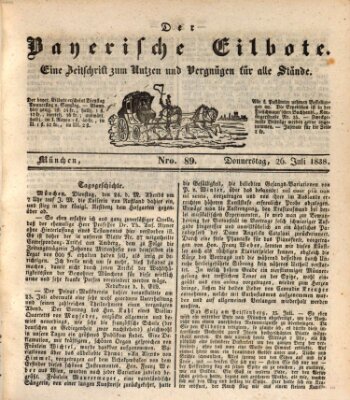 Baierscher Eilbote (Münchener Bote für Stadt und Land) Donnerstag 26. Juli 1838