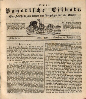 Baierscher Eilbote (Münchener Bote für Stadt und Land) Samstag 15. Dezember 1838