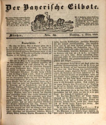 Baierscher Eilbote (Münchener Bote für Stadt und Land) Samstag 9. März 1839