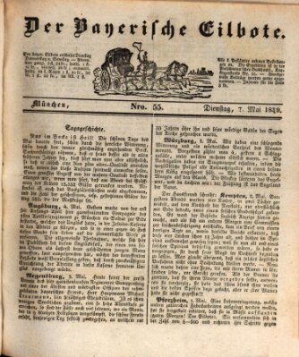 Baierscher Eilbote (Münchener Bote für Stadt und Land) Dienstag 7. Mai 1839