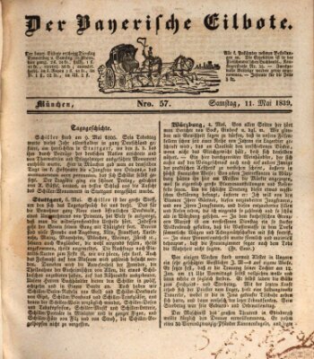 Baierscher Eilbote (Münchener Bote für Stadt und Land) Samstag 11. Mai 1839