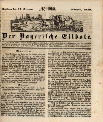 Baierscher Eilbote (Münchener Bote für Stadt und Land) Freitag 11. Oktober 1839