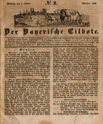 Baierscher Eilbote (Münchener Bote für Stadt und Land) Mittwoch 5. Januar 1842