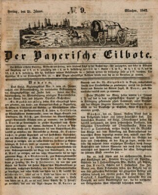 Baierscher Eilbote (Münchener Bote für Stadt und Land) Freitag 21. Januar 1842