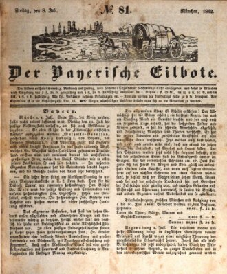 Baierscher Eilbote (Münchener Bote für Stadt und Land) Freitag 8. Juli 1842