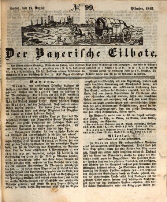 Baierscher Eilbote (Münchener Bote für Stadt und Land) Freitag 19. August 1842