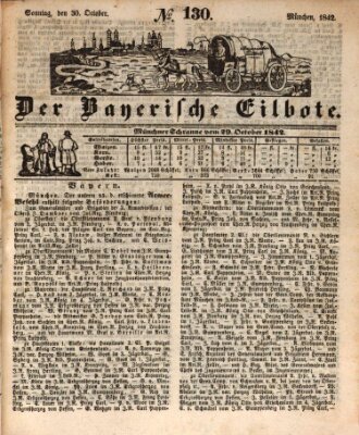 Baierscher Eilbote (Münchener Bote für Stadt und Land) Sonntag 30. Oktober 1842