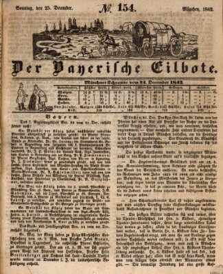 Baierscher Eilbote (Münchener Bote für Stadt und Land) Sonntag 25. Dezember 1842