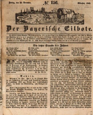 Baierscher Eilbote (Münchener Bote für Stadt und Land) Freitag 30. Dezember 1842