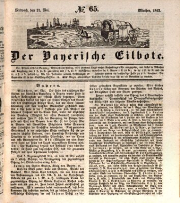 Baierscher Eilbote (Münchener Bote für Stadt und Land) Mittwoch 31. Mai 1843