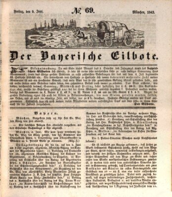 Baierscher Eilbote (Münchener Bote für Stadt und Land) Freitag 9. Juni 1843