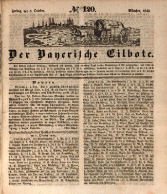 Baierscher Eilbote (Münchener Bote für Stadt und Land) Freitag 6. Oktober 1843