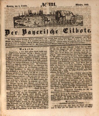 Baierscher Eilbote (Münchener Bote für Stadt und Land) Sonntag 8. Oktober 1843