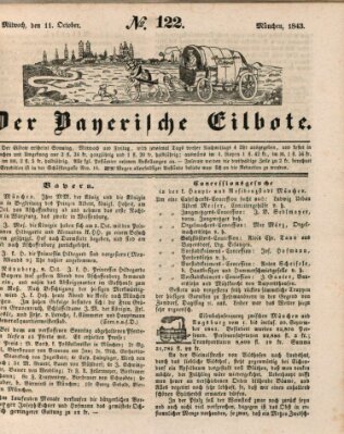 Baierscher Eilbote (Münchener Bote für Stadt und Land) Mittwoch 11. Oktober 1843