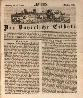 Baierscher Eilbote (Münchener Bote für Stadt und Land) Mittwoch 18. Oktober 1843