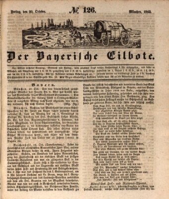 Baierscher Eilbote (Münchener Bote für Stadt und Land) Freitag 20. Oktober 1843