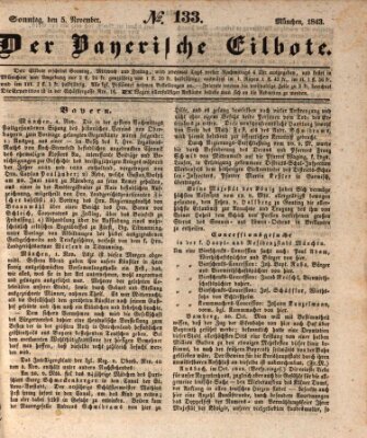 Baierscher Eilbote (Münchener Bote für Stadt und Land) Sonntag 5. November 1843