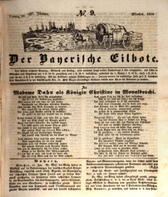 Baierscher Eilbote (Münchener Bote für Stadt und Land) Sonntag 21. Januar 1844