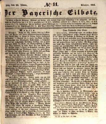 Baierscher Eilbote (Münchener Bote für Stadt und Land) Freitag 26. Januar 1844