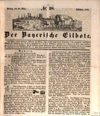 Baierscher Eilbote (Münchener Bote für Stadt und Land) Freitag 29. März 1844