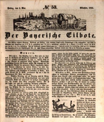 Baierscher Eilbote (Münchener Bote für Stadt und Land) Freitag 3. Mai 1844