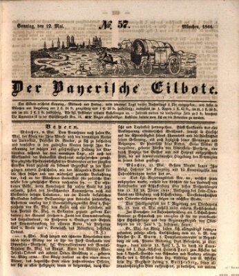 Baierscher Eilbote (Münchener Bote für Stadt und Land) Sonntag 12. Mai 1844