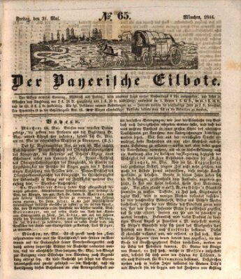 Baierscher Eilbote (Münchener Bote für Stadt und Land) Freitag 31. Mai 1844