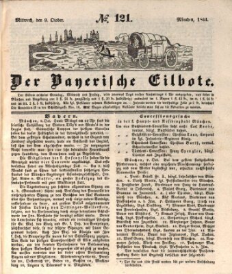 Baierscher Eilbote (Münchener Bote für Stadt und Land) Mittwoch 9. Oktober 1844