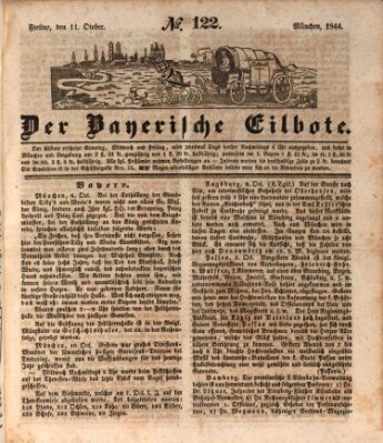 Baierscher Eilbote (Münchener Bote für Stadt und Land) Freitag 11. Oktober 1844