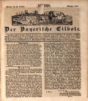 Baierscher Eilbote (Münchener Bote für Stadt und Land) Freitag 25. Oktober 1844