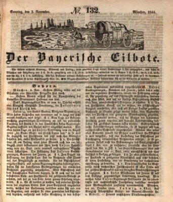 Baierscher Eilbote (Münchener Bote für Stadt und Land) Sonntag 3. November 1844