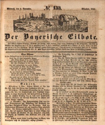 Baierscher Eilbote (Münchener Bote für Stadt und Land) Mittwoch 6. November 1844