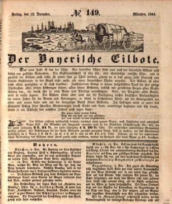 Baierscher Eilbote (Münchener Bote für Stadt und Land) Freitag 13. Dezember 1844