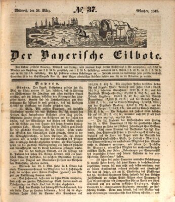 Baierscher Eilbote (Münchener Bote für Stadt und Land) Mittwoch 26. März 1845