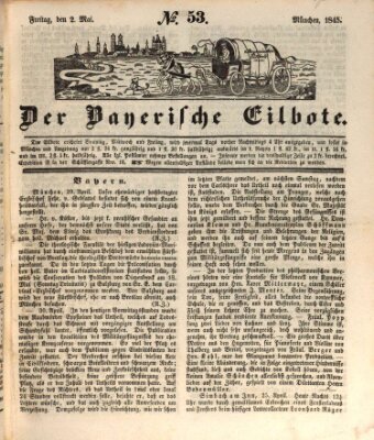 Baierscher Eilbote (Münchener Bote für Stadt und Land) Freitag 2. Mai 1845