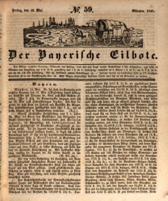 Baierscher Eilbote (Münchener Bote für Stadt und Land) Freitag 16. Mai 1845