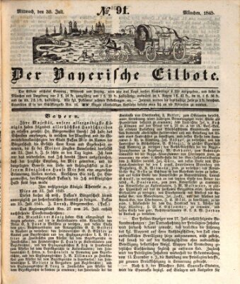 Baierscher Eilbote (Münchener Bote für Stadt und Land) Mittwoch 30. Juli 1845