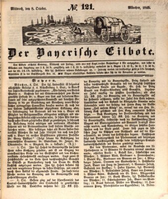 Baierscher Eilbote (Münchener Bote für Stadt und Land) Mittwoch 8. Oktober 1845