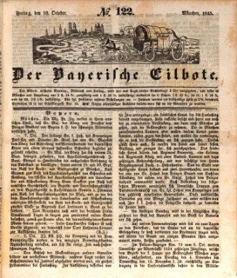 Baierscher Eilbote (Münchener Bote für Stadt und Land) Freitag 10. Oktober 1845