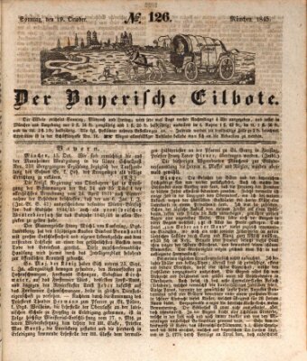 Baierscher Eilbote (Münchener Bote für Stadt und Land) Sonntag 19. Oktober 1845